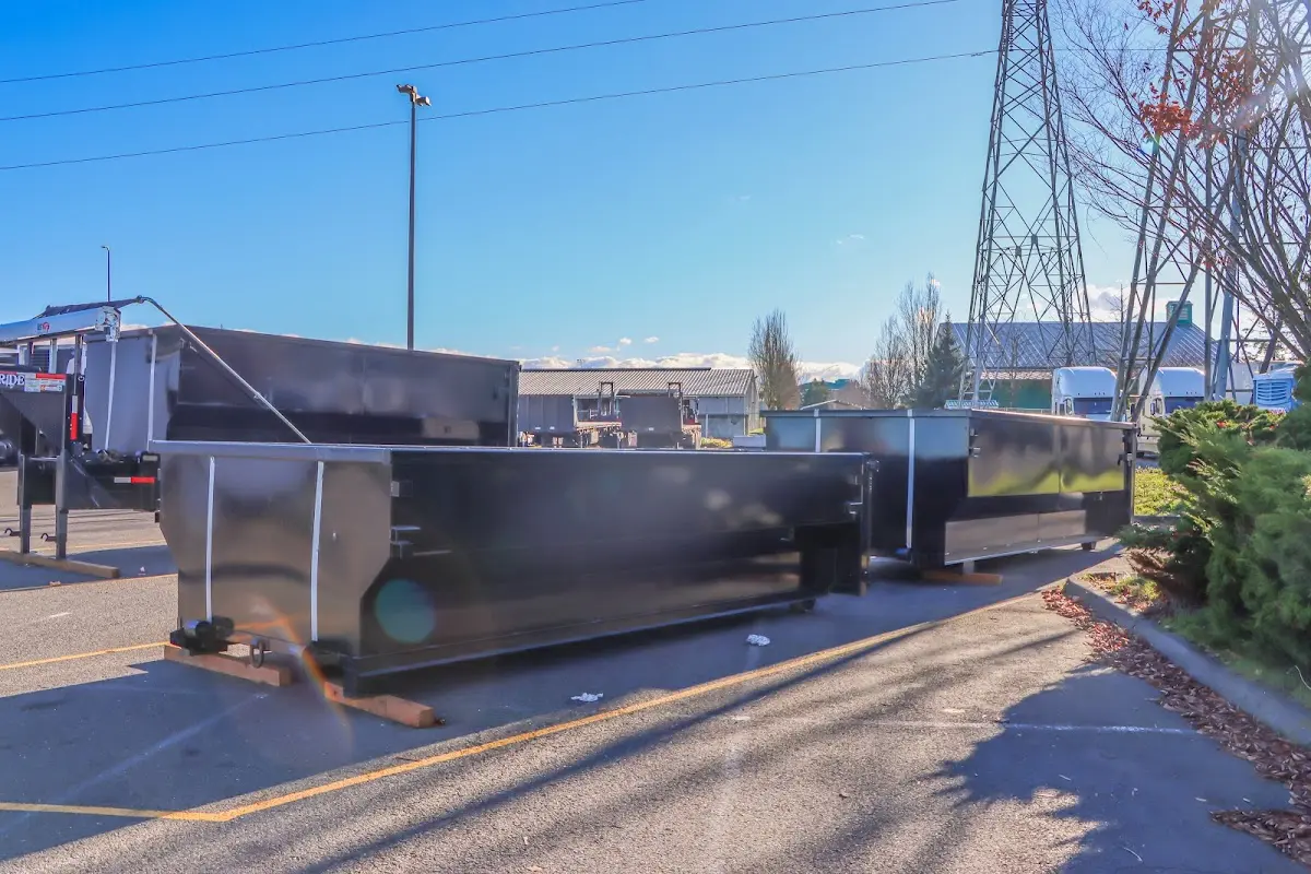 Roll-off dumpster ready for waste disposal at job site for Estate Cleanout Dumpster Rental in Niagara